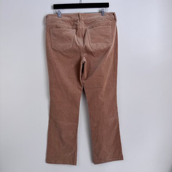 NYDJ Marilyn Straight Corduroy Pants Size 12 Tan Light Brown - Picture 2 of 11